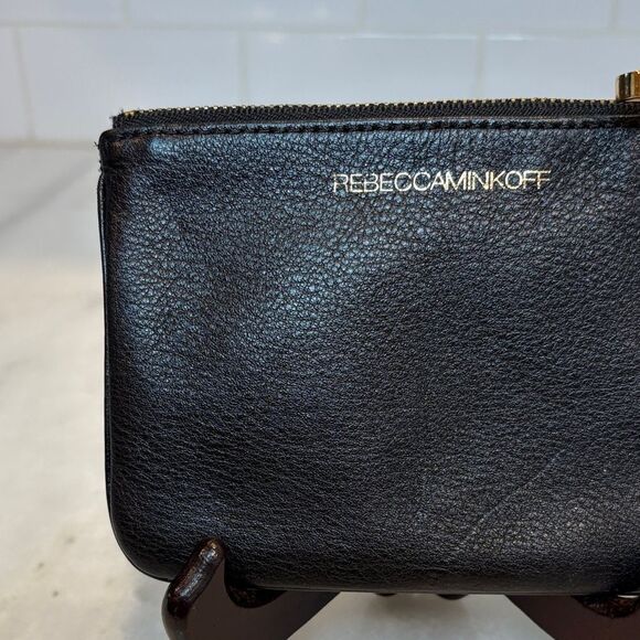 Rebecca Minkoff Pebbled Leather Friends Wristlet with Key Ring - Picture 2 of 13